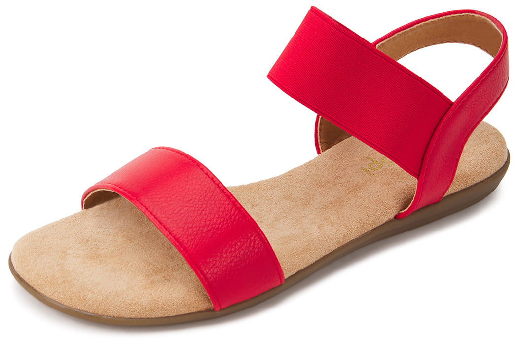 Comfy, Faux Leather Ankle Straps W/Flat 