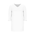 thumbnail image 5 of Summer 3/4 Sleeve Dresses for Women Dressy Casual Fall Midi Dress with Pockets Smocked Cuffs Crew Neck Aline White, M, 5 of 6
