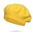 thumbnail image 2 of ZQUUVOU Women Wool Beret Hats Solid Color Classic Beanie Winter Cap Beanie Hats Fashion Beret Caps for Girls Lady Yellow, 2 of 3