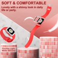 thumbnail image 3 of ANTHOUSE Compatible for Apple Watch Band with Glitter Bumper Case, Women Silicone Soft Comfortable Adjustable Strap with Buckle for iWatch SE Series 8/7/6/5/4/3/2/1 (Black Rosegold, 38mm), 3 of 12