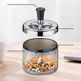 thumbnail image 7 of Automatic Extinguishing Metal Ashtray for Home and Desktop Decorative Compact Cigarette Ashtray with Rotating Cover Souvenir 9.7X12cm (Dark Blue,Dark Blue,White), 7 of 7