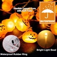 thumbnail image 4 of Inadays Pumpkin String Lights, 9.8 Feet 20 LED Battery Operated Holiday Lights, 2 Modes Steady and Flickering Lights Waterproof for Festival, Party, Indoor Outdoor Decor, 4 of 11