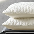 thumbnail image 3 of Valeron Palermo Tencel Modal Luxury Performance Quilted Sham Set, Ivory, Standard, 3 of 6