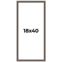 18x40 Frame Silver Real Wood Picture Frame Width 1.25 Inches | Interior Frame Depth 0.5 Inches |