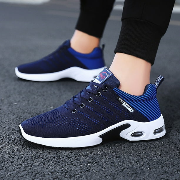 Zapatillas de deporte Zapatos casuales para hombre Malla resistente al desgaste para viajes al aire libre (43) Azul DQrwqpou Tenis De Mujer Tenis De Hombre