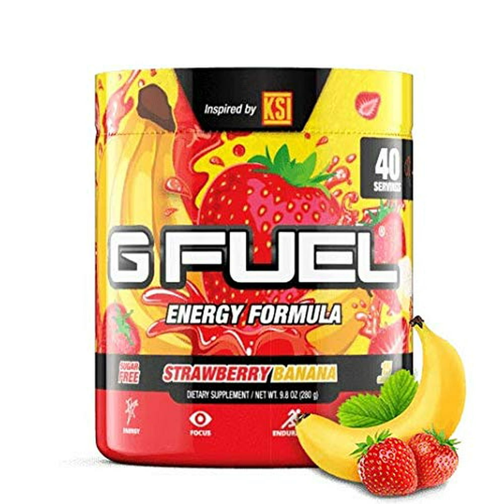 G Fuel KSI's Strawberry Banana Tub (40 Servings) Elite Energy and