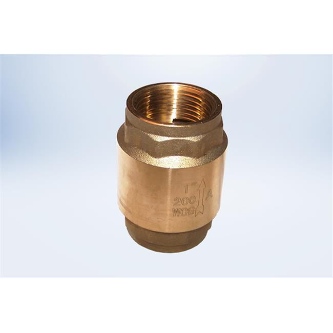 200 WOG 10 1/" FNPT Threaded Lead-Free Brass Spring Check Valve