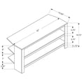 thumbnail image 3 of Soporte de TV Monarch Specialties I 2566 para 42 pulgadas, color gris, 3 of 3