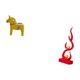 thumbnail image 5 of Escultura De Caballo Sueco Dalecarlian, Adorno Y Figura Abstracta De Resina Con Forma De Llama, Estatua Moderna De Animal De Fuego Para Decoración De Estantería De Oficina En Casa, Regalo, 5 of 8
