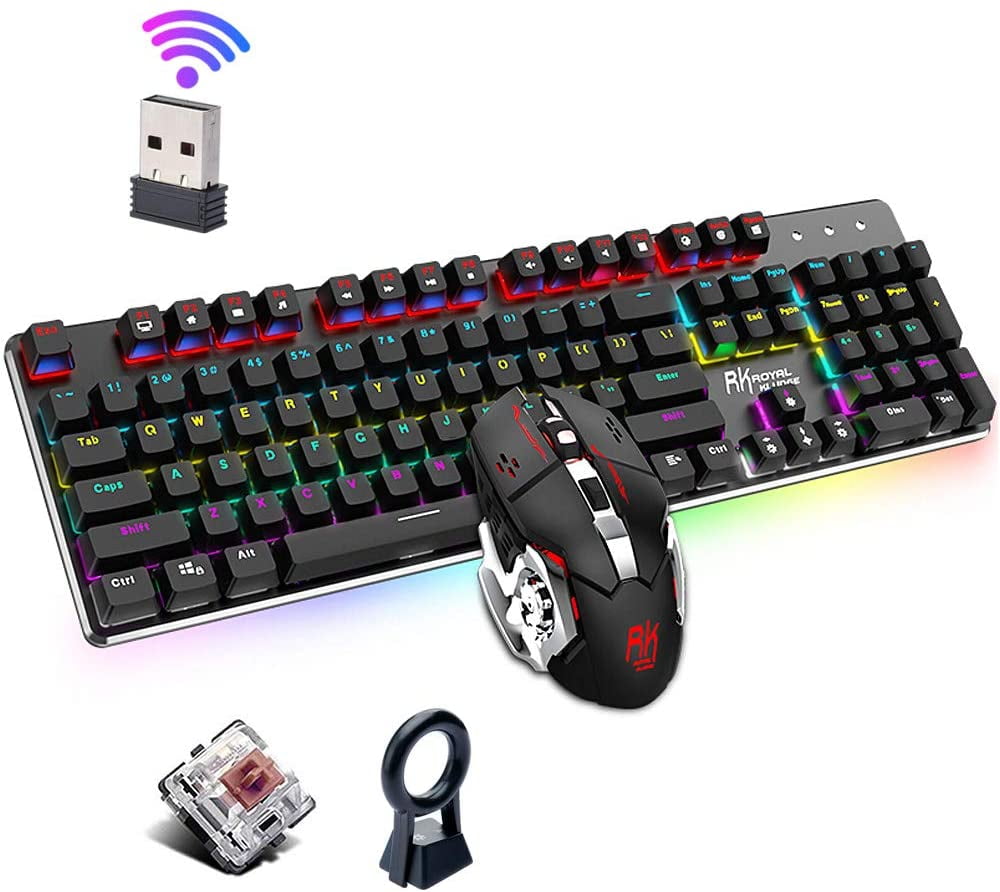 Keyboard Mouse Set Lychee Wireless Gaming Keyboard Mouse Combo 