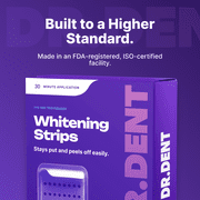 DrDent Professional Teeth Whitening Strips 7 Treatments - Safe for Enamel - Non Sensitive Teeth Whitening - Whitening Without Any Harm - Pack of 14 Strips + Mouth Opener Included