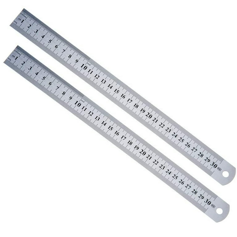 Yipinve 3PCS Stainless Steel Ruler, Metal Ruler Set (6 8 12 inch), Steel  Ruler with Inch and Metric, Machinist Ruler, Metric Ruler, Impe