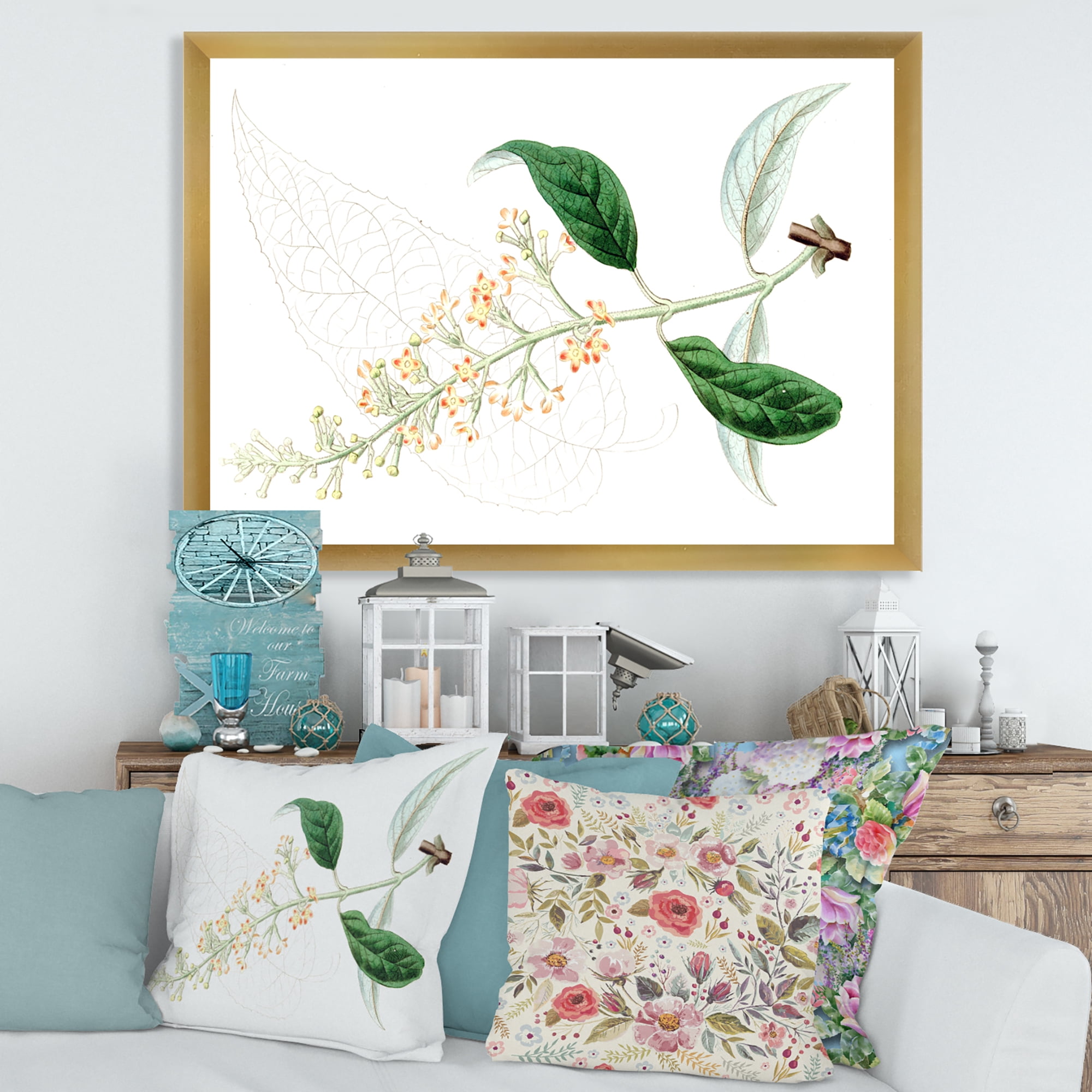 Designart 'Ancient Plant Life XXVII' Traditional Framed Art Print