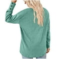 thumbnail image 5 of ShomPort Women's Long Sleeve Basic Tops Fall V Neck Sweatshirts Pullover Tunic Shirts Blouses, 5 of 5