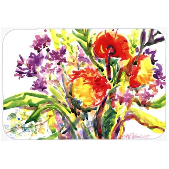 15 x 12 in. Flower Glass Cutting Board, Large