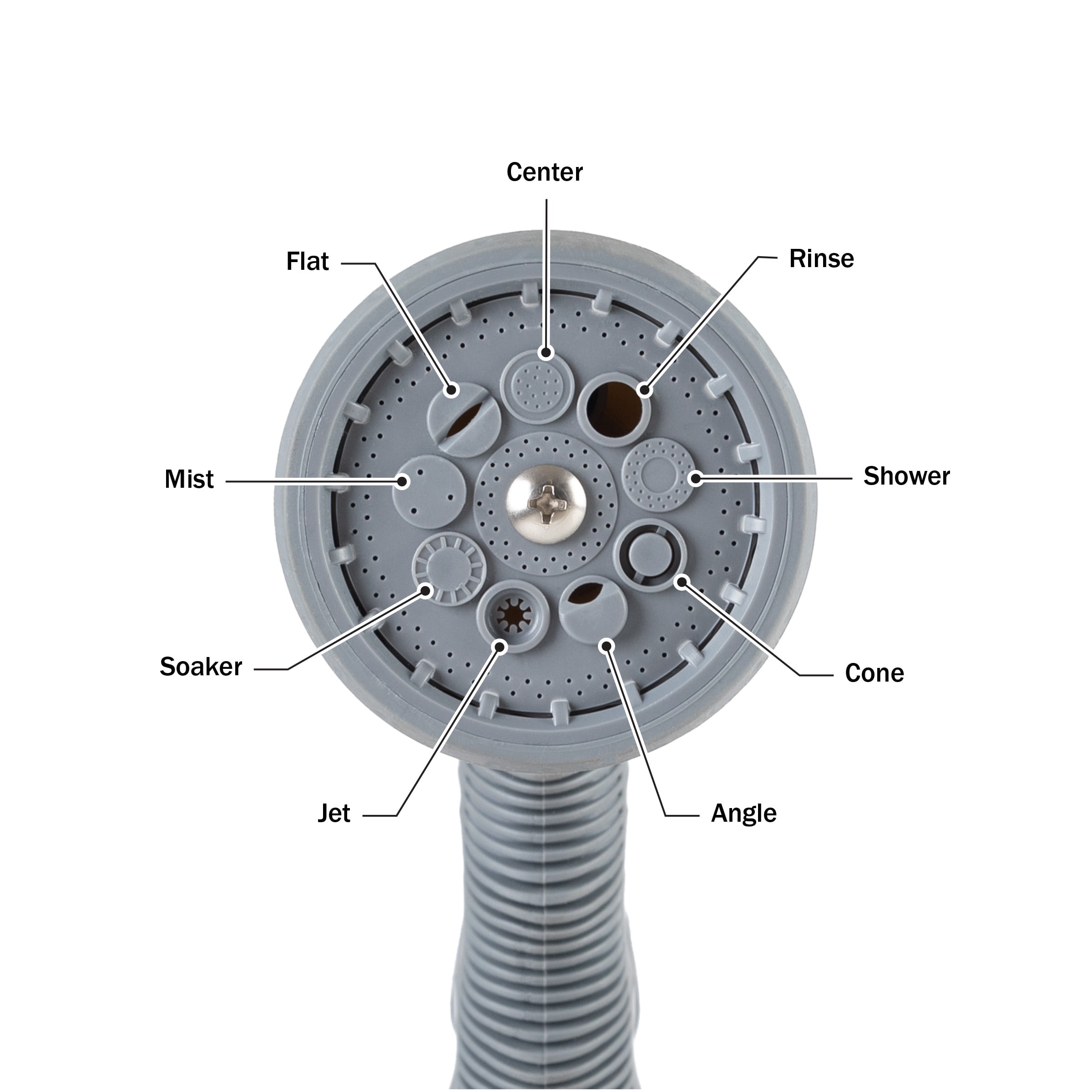 Pure Garden 100 FT Retractable Hose with Wall Reel and 9 Nozzle Patterns