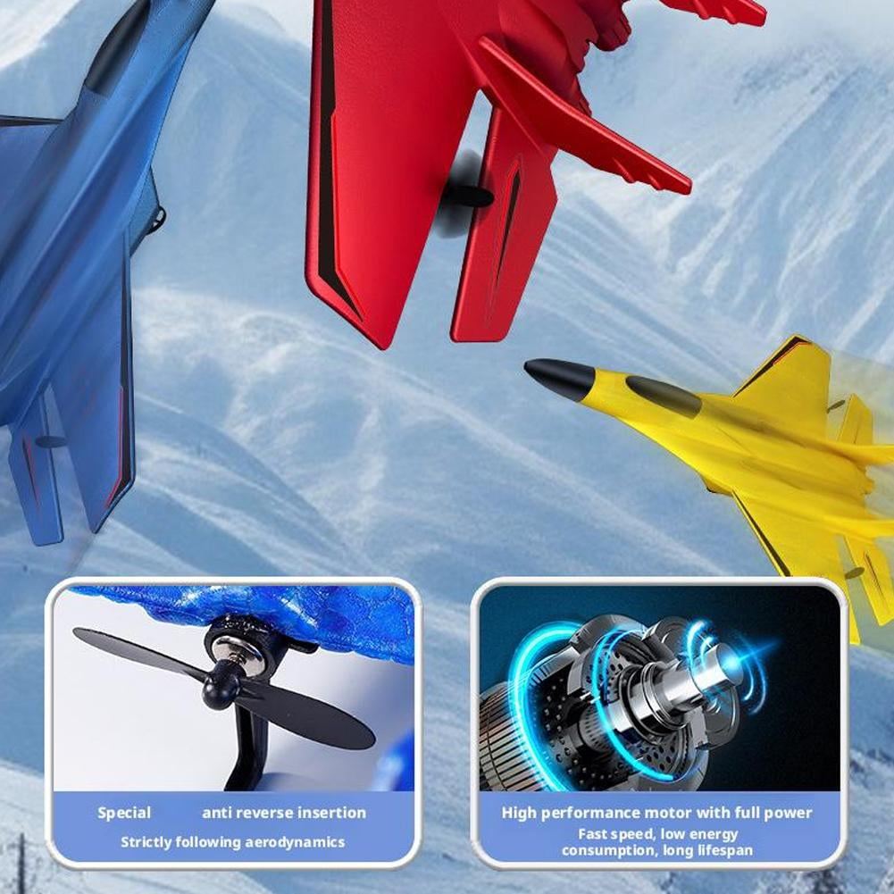 Remote Control Aircraft with Night Flight Effects, Featuring SU-35 Fighter Jet Design - Lightweight & Portable for Enthusiasts and Beginners