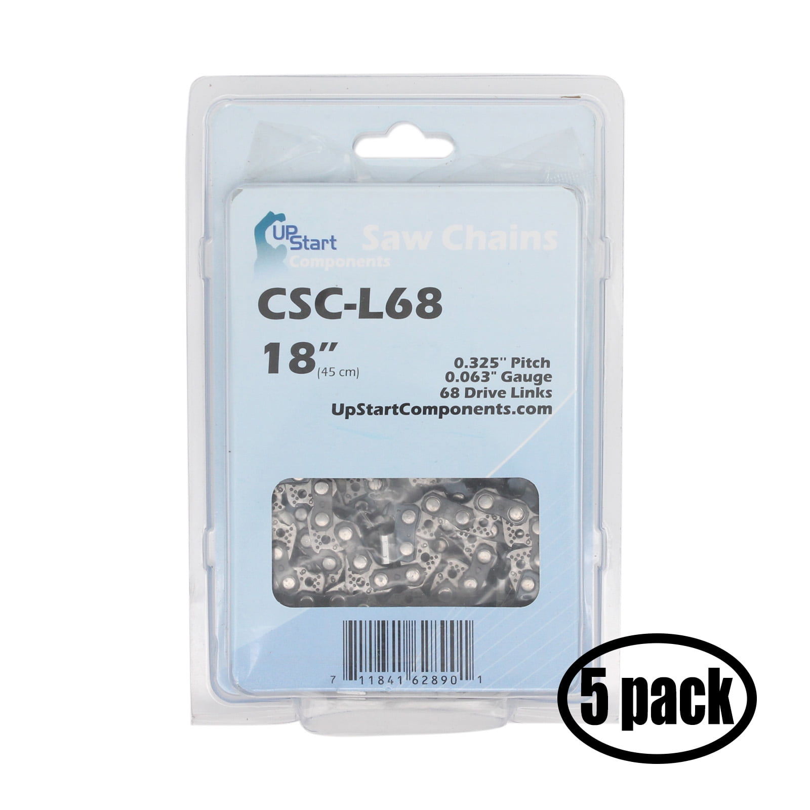 5 Pack Replacement 18-Inch L68 22BPX Chainsaw Chain for Stihl MS 250 Chainsaw (18
