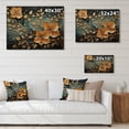 thumbnail image 4 of Designart "Bronze Azure Spiraling Foliage" Abstract Botanicals Print on Natural Pine Wood, 4 of 5