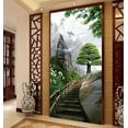 thumbnail image 4 of Coofit Door Sticker Landscape Water Tree Door Decals Mural Wall Sticker Mural for Home, 4 of 7