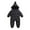 Black, variant on Kids Winter Coat Boys Girls Warm Hooded Jumpsuit Thickened Windproof Outerwear Long Sleeve Solid Color One-Piece Suit for Cold Weather