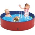 thumbnail image 1 of IGUOHAO Dog Pool PVC Hard Plastic Pet Swimming Pools Foldable Kiddie Pool Portable Wading Pool Kids Pools for Backyard Plastic Kiddie Pool for Large Dogs, 1 of 7