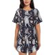 thumbnail image 1 of Fotbe Sloths Dancing Conjunto de Pijama Estampado para Mujer, 2 Piezas, Ropa de Dormir con Camiseta de Manga Corta y Shorts Suaves-Medium, 1 of 6