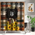 thumbnail image 2 of FMSHPON Boho Sunflower Girl 4 Piece Bathroom Set Shower Curtain Bath Rug Contour Mat and Toilet Lid Cover, 2 of 8