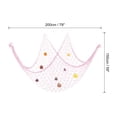 thumbnail image 2 of Uxcell Fishing Net Decor, 80" x 60" Fish Net Decor with Sea Shells, Light Pink, 2 of 6