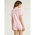 thumbnail image 6 of Joyspun Women's Dreamy Soft Collection Notch Collar Top and Shorts Pajama Set, 2-Piece, Sizes XS-3X, 6 of 6