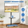thumbnail image 5 of TAVR Furniture Rolling TV Cart Stand with Mount for 32-60 inch Screens, Corner Swivel TV Mount Stand with Rack Shelf, 5 of 10