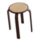thumbnail image 1 of Taburete de ratán apilable, taburete ligero, redondo, tejido a mano, taburete de madera para sala de estar, , restaurante, decoración del, 1 of 9