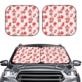thumbnail image 2 of Balery 2 Piece Milk Tea Car Windshield Sun Shade|Foldable Front Windshield Shade for Car Front Window for Most Sedans SUV Truck-Small, 2 of 7