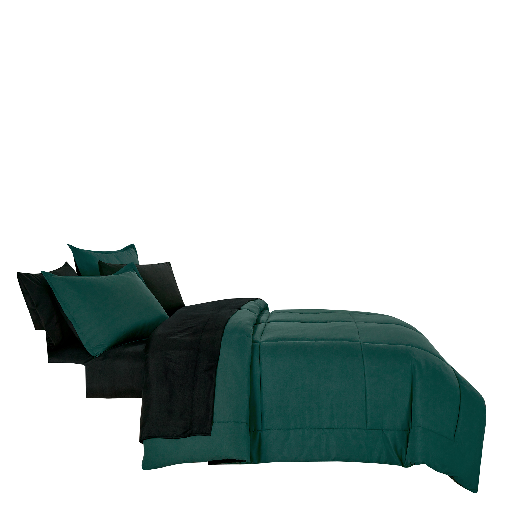 EvJK 7-Piece Comforter Set – Soft & Comfortable Polyester, All-Season, Reversible, Luxury Bedding Set – Twin