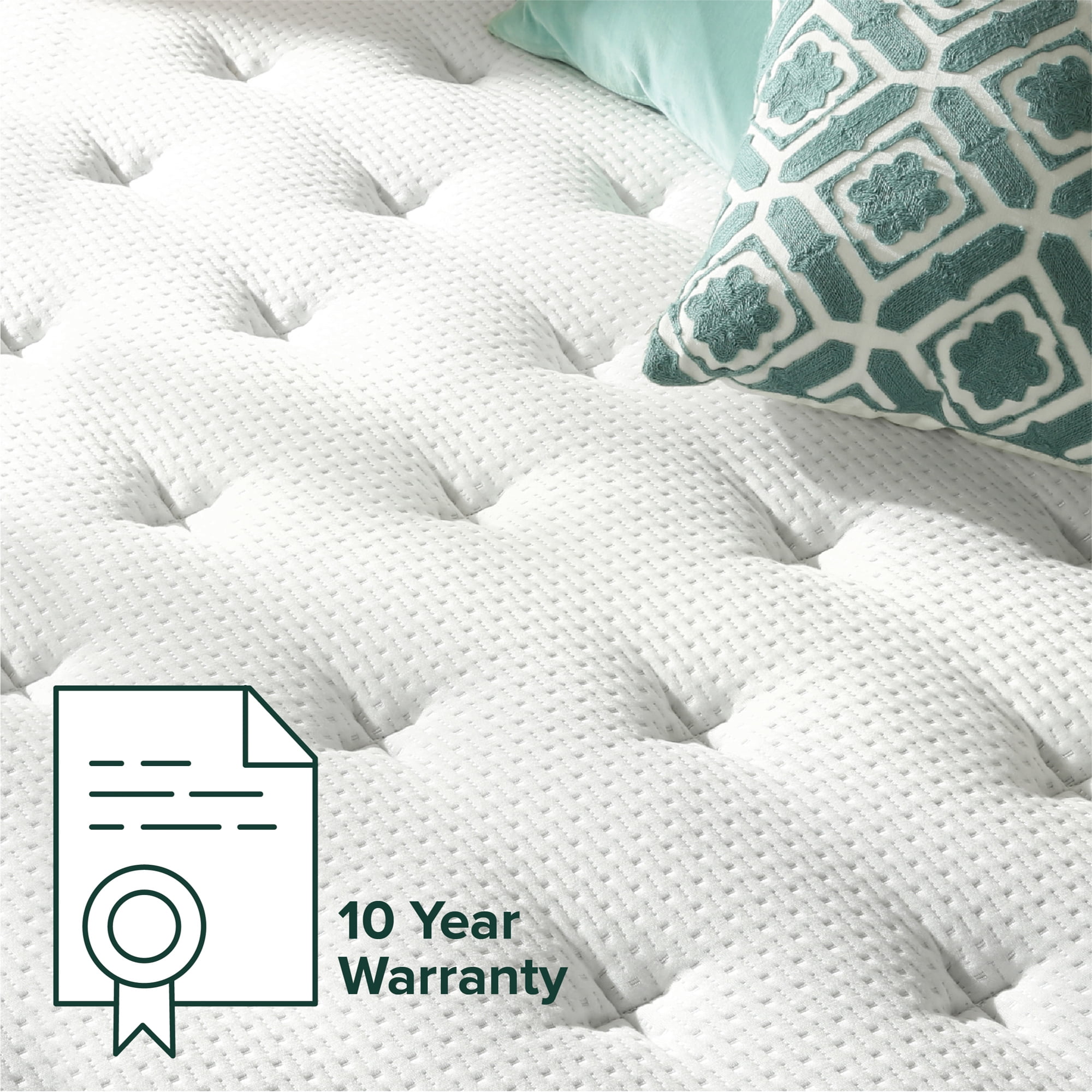Zinus True Support 14" King Euro Top Medium Hybrid Mattress with Comfort Foam and Pocket Springs