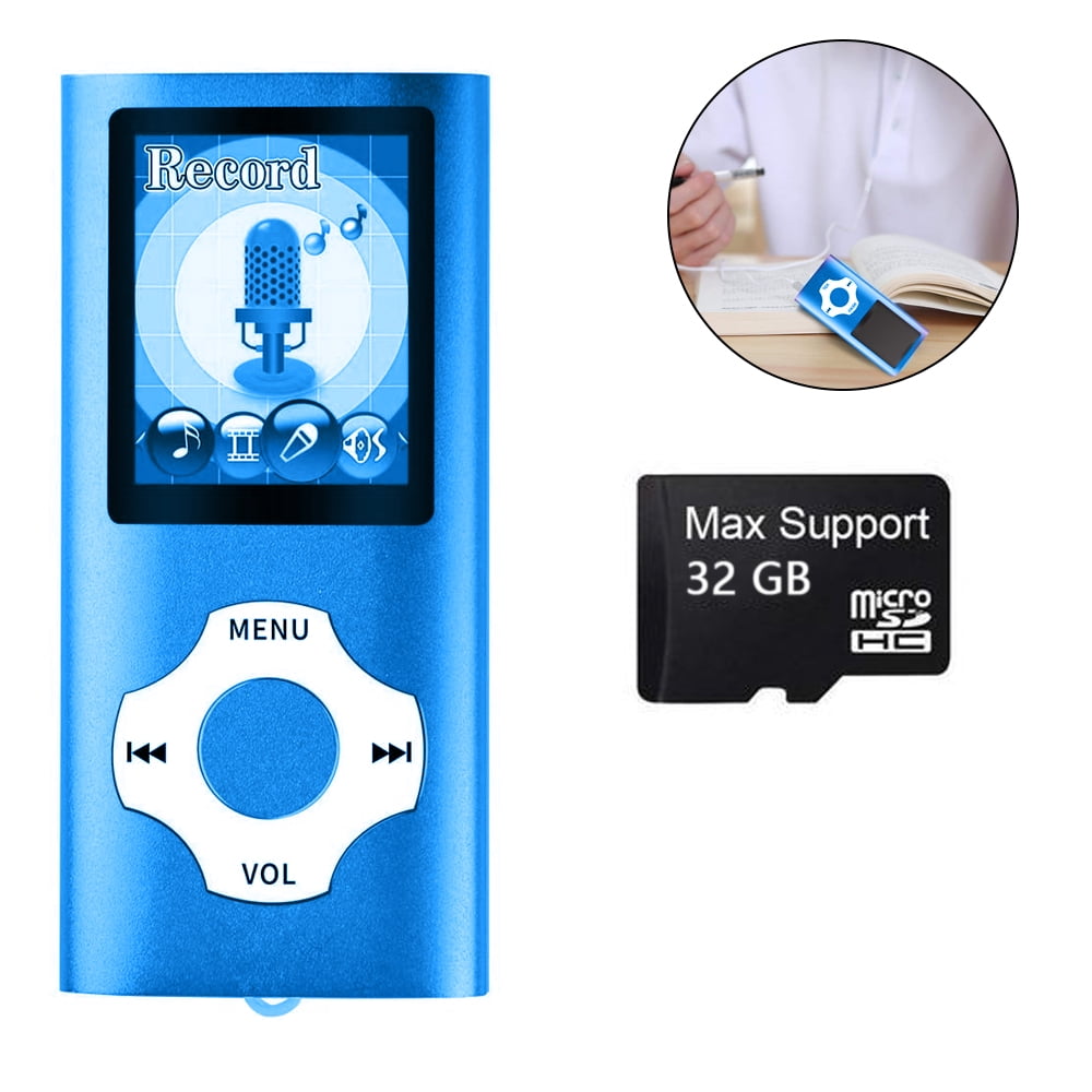 Mp3 Player,Music Player with a 32 GB Memory Card Portable Digital Music Player/Video/Voice Record/FM Radio/E-Book Reader/Photo Viewer/1.8 LCD 