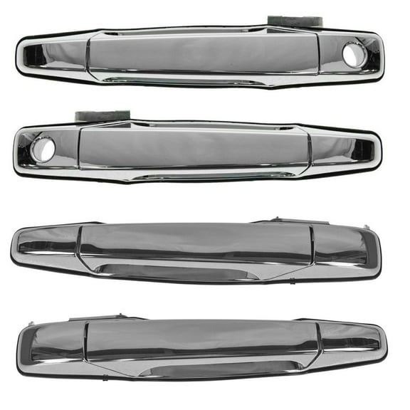 TRQ 4 Piece Chrome Exterior Door Handle Kit for Chevy GMC Truck SUV DHA36357
