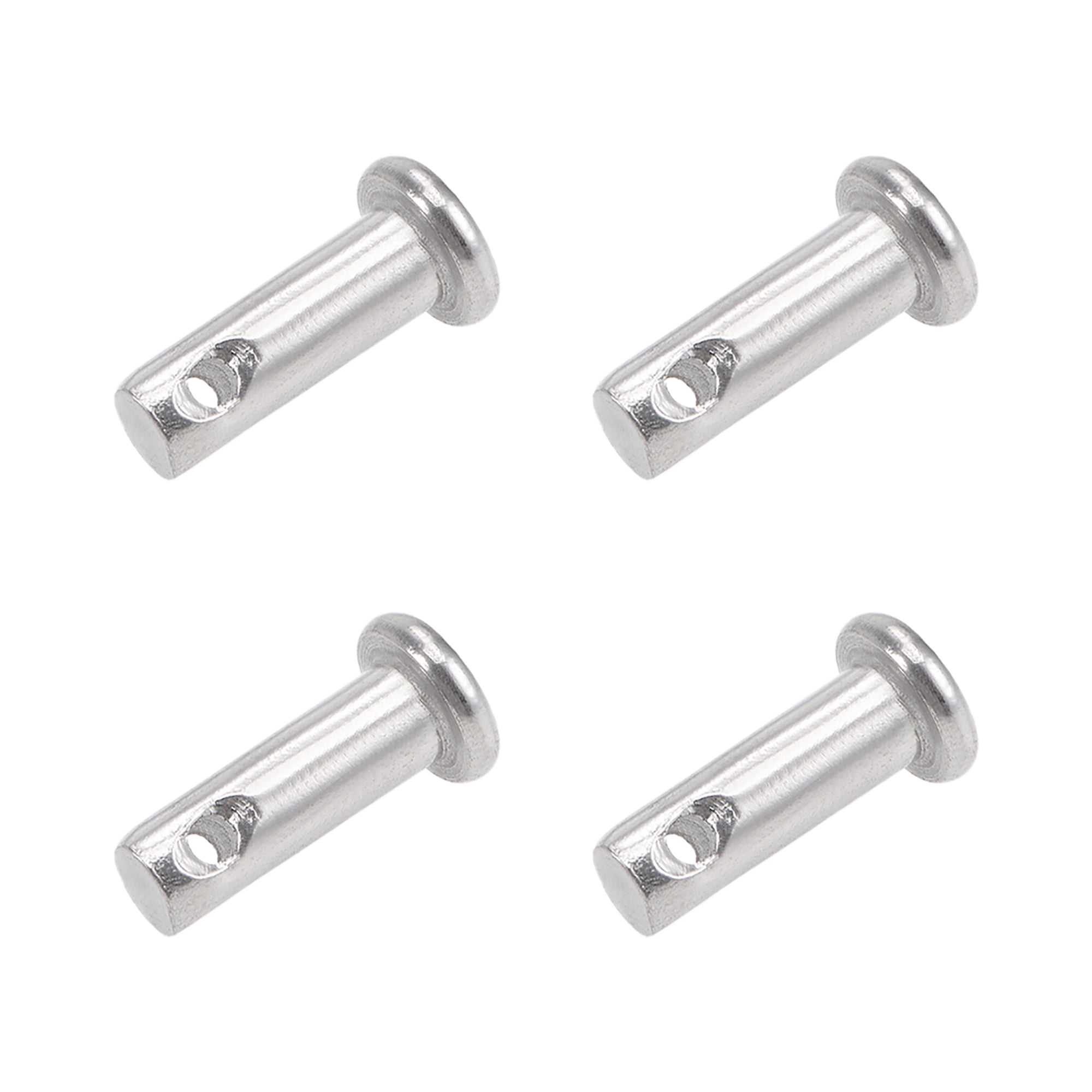 Single Hole Clevis Pins 4mm x 12mm Flat Head 304 Stainless Steel Link