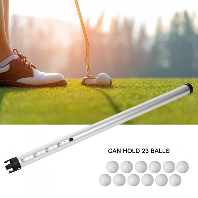 Peahefy Ramasse-Balles en Alliage d'Aluminium Tube de Stockage de Balles Supporte 23 Balles Outil de Golfeur Accessoire, Ramasse-Balles, Outil de Ramassage de Balles
