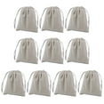 thumbnail image 1 of EeaseCA 10pcs 9x7cm Lint Drawstrings Pouches Small Jewelry Storage Pouches Sundries Gift Pouches (Grey), 1 of 7