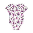 thumbnail image 2 of Rocae Violets Flowers for Baby Climbing Clothes Soft Baby Romper for Active Infants Comfortable and Breathable Crawling Jumpsuit Unisex Baby Outfit 12 Months, 2 of 8