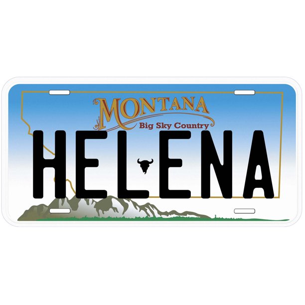 Helena Capital Of Montana Flat Novelty Car License Plate
