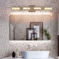 thumbnail image 6 of MingBright 24 inch Modern Crystal Wall Lighting, 4 Crystal LED Vanity Light Fixture, Damp Location, 6 of 8