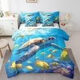 thumbnail image 1 of YST 7 Pieces Comforter Set, Full Size, Ocean Marine Theme, Sea Turtle, Polyester, Bed In A Bag, 1 of 4