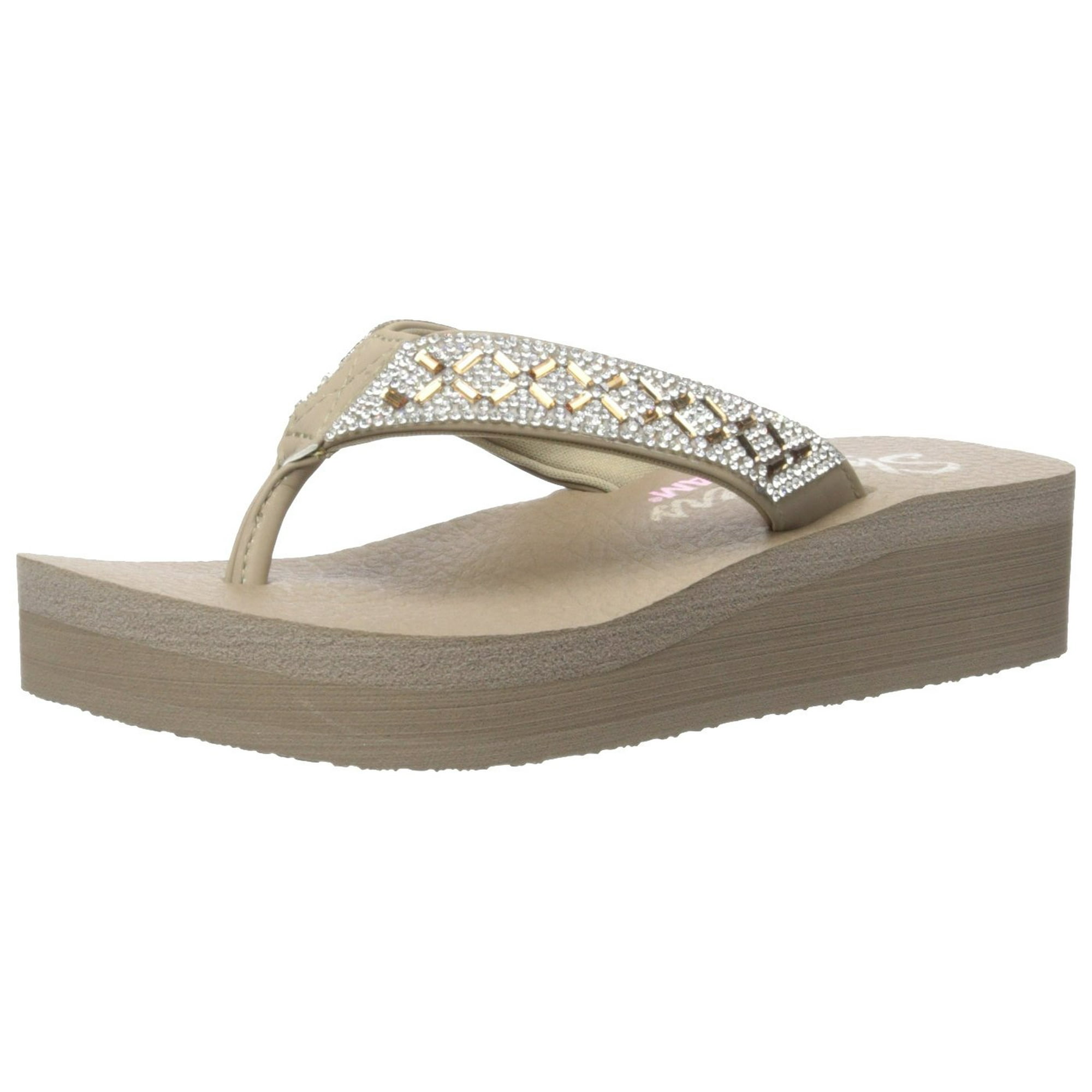 Skechers Cali Women's Vinyasa-Lotus Princess Flip-Flop, Taupe, B
