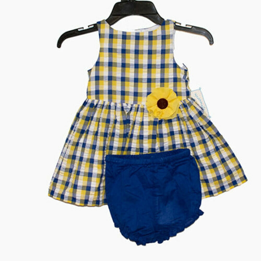 Marmellata - Marmellata Baby Girls Plaid Sunflower Sleeveless Summer ...