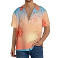 thumbnail image 3 of KLL The Sunset of Dandelion Print Men's Shirt Short Sleeve Button Down Summer Cuba Beach Shirts- 4X-Large, 3 of 7