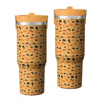 30oz Tumbler with Swivel Handle, Vacuum Insulated Stainless Steel Travel Mug with 2-in-1 Straw Lid, Camo Print