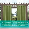 thumbnail image 2 of Exclusive Home Delano Heavyweight Textured Indoor/Outdoor Grommet Top Curtain Panel Pair, 54"x120", Kiwi Green, 2 of 7