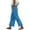 Dark Blue #812, variant on Bovemsi Casual Pants for Women Summer 2025 New Women's Loose Fitting Patchwork Lace Cotton Linen Casual Wide Leg Trousers with Pockets